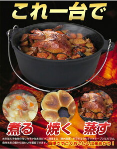 ダッチオーブン 10インチ 簡単 クッキング キャンプ アウトドア 煮る 焼く 蒸すを一台で三役 バーベキューにも 焼肉 BBQ通販格安セール情報 楽天 通販