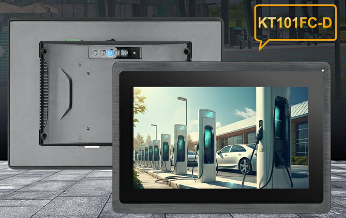 高輝度タッチパネルディスプレイ NEWAY KT101FC-D 10.1インチワイド(16:10) 1000cd/m2 産業用タッチパネル液晶ディスプレイ VGA HDMI DVI IP65フロント防塵防水 投影静電式タッチパネル 1280x800
