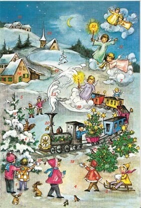Advent cardアドベントカードPクリスマス日めくりカレンダーカード