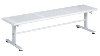 【最大2000円OFFクーポン配布中】テラモト 金属製 屋内用ベンチ 背なし パンチングベンチ E-1500 BC-30..