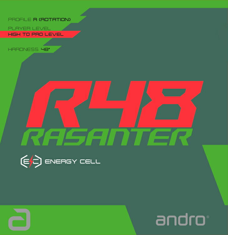 アンドロ andro 卓球ラバー RASANTER R48 ラザンターR48 裏ソフト 112280 110021080