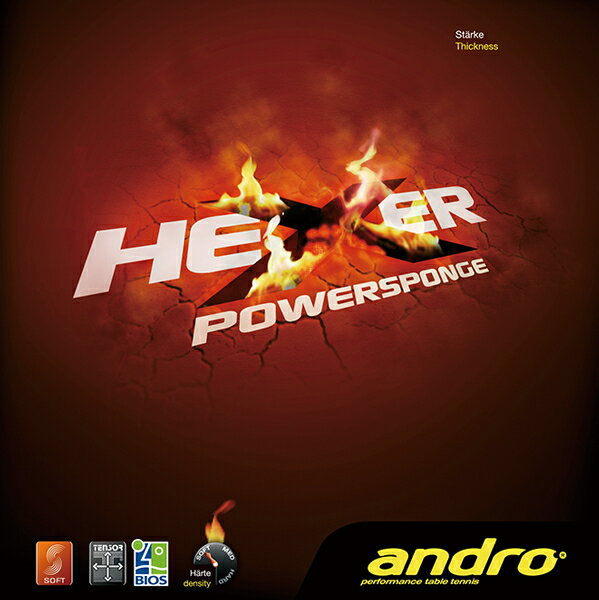 卓球, 卓球用ラバー andro() HEXER POWERSPONGE 112268 (4G) 