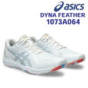 アシックス asics 卓球シューズ 1073A064 DYNA FEATHER ダイナ フェザー ホワイト×ピュアシルバー(100) 2E相当 メンズ レディース