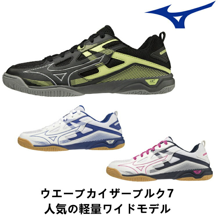 ミズノ MIZUNO 卓球シューズ ウエーブカイザーブルク 7 WAVE KAISERBURG7 メンズ レディース 3E相当 81GA2220