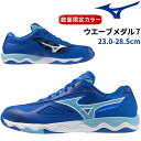 【ソックスプレゼント中!】【数量限定カラー】ミズノ MIZUNO 卓球シューズ ウエーブメダル 7 メンズ レディース 81GA2315 22 ブルー×ホワイト...