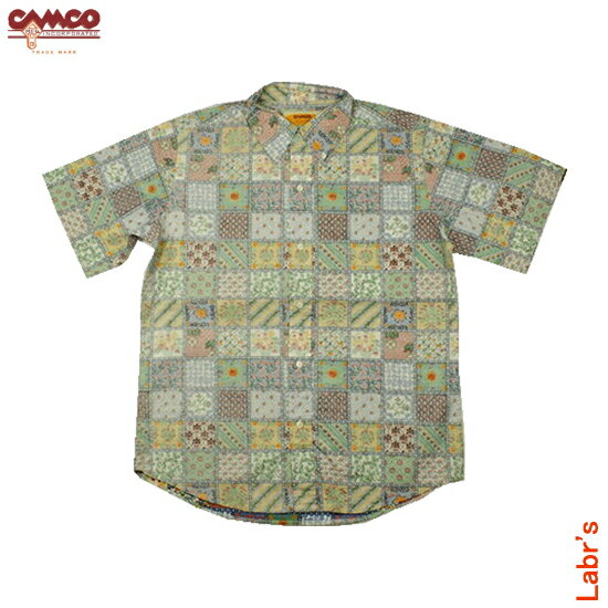 【処分】【送料無料】【CAMCO】カムコFLOWER PRINT S/S SHIRTSフラワープリント ボタンダウン半袖シャツ（※メール便不可）【10P03Dec16】