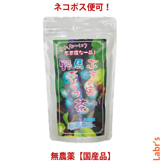 健康茶【 馬ぶどう 茶 】（ぶすの実茶・野ぶどう茶） 4g×20包ティーバック入り　「（有）やないづ食品」（無農薬国産…