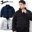 防寒着 ドカジャン 作業着 防寒ブルゾン ファイバーダウン 裏フリース 消臭 抗菌 Jawin メンズ 作業服 58400 自重堂 S-4L