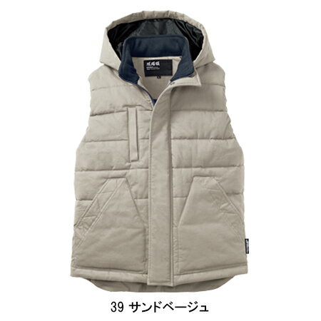 作業服 防寒ベスト 防寒着 綿100% フード...の紹介画像3