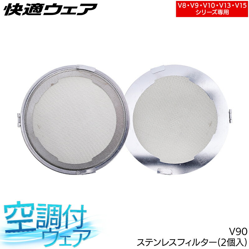 ファン用 ステンレスフィルター(2個入) 快適ウェア V90 空調作業服 ファン付きウェア用 熱中症対策