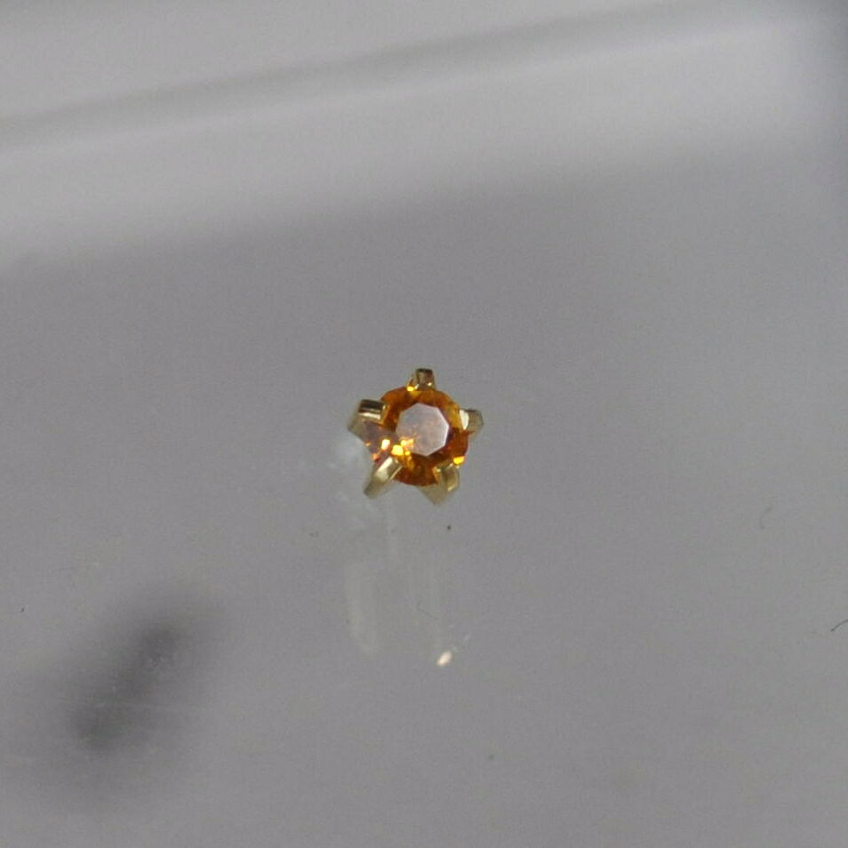 ファーストピアス【トパーズ】24金コート 16ゲージ(16G) 1ペア 両耳用 滅菌パック アレルギーフリー セカンドピアスにも最適【送料無料】【あす楽対応】