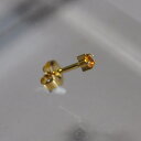 ファーストピアス【トパーズ:ロングサイズ】24金コート 16ゲージ(16G) 1ペア 両耳用 滅菌パック アレルギーフリー セカンドピアスにも最適【送料無料】【...