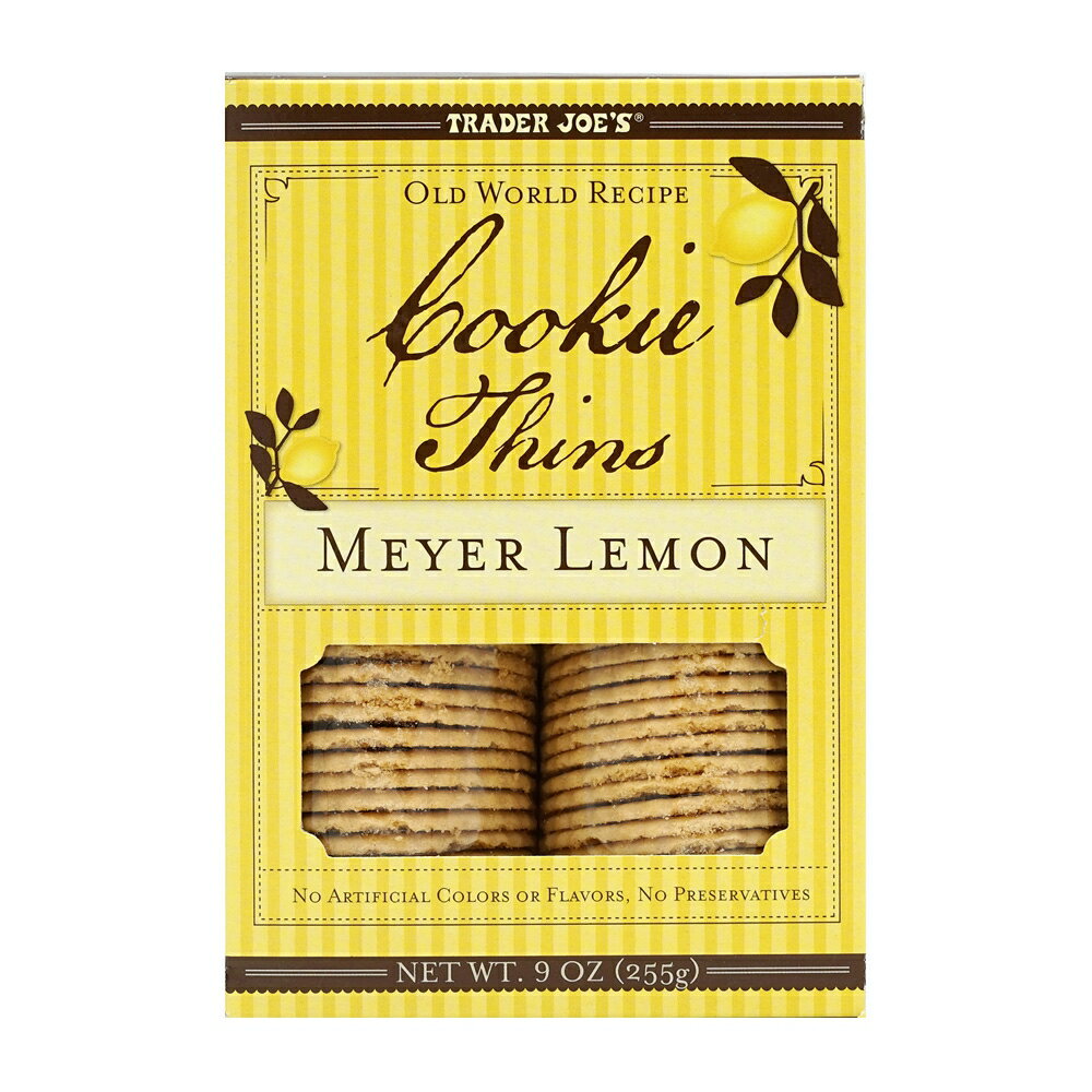 【送料無料】クッキー マイヤーレモン(メイヤーレモン) 255g トレーダージョーズ トレジョ【Trader Joe's】Old World Recipe Cookie Thins Meyer Lemon, 9 oz
