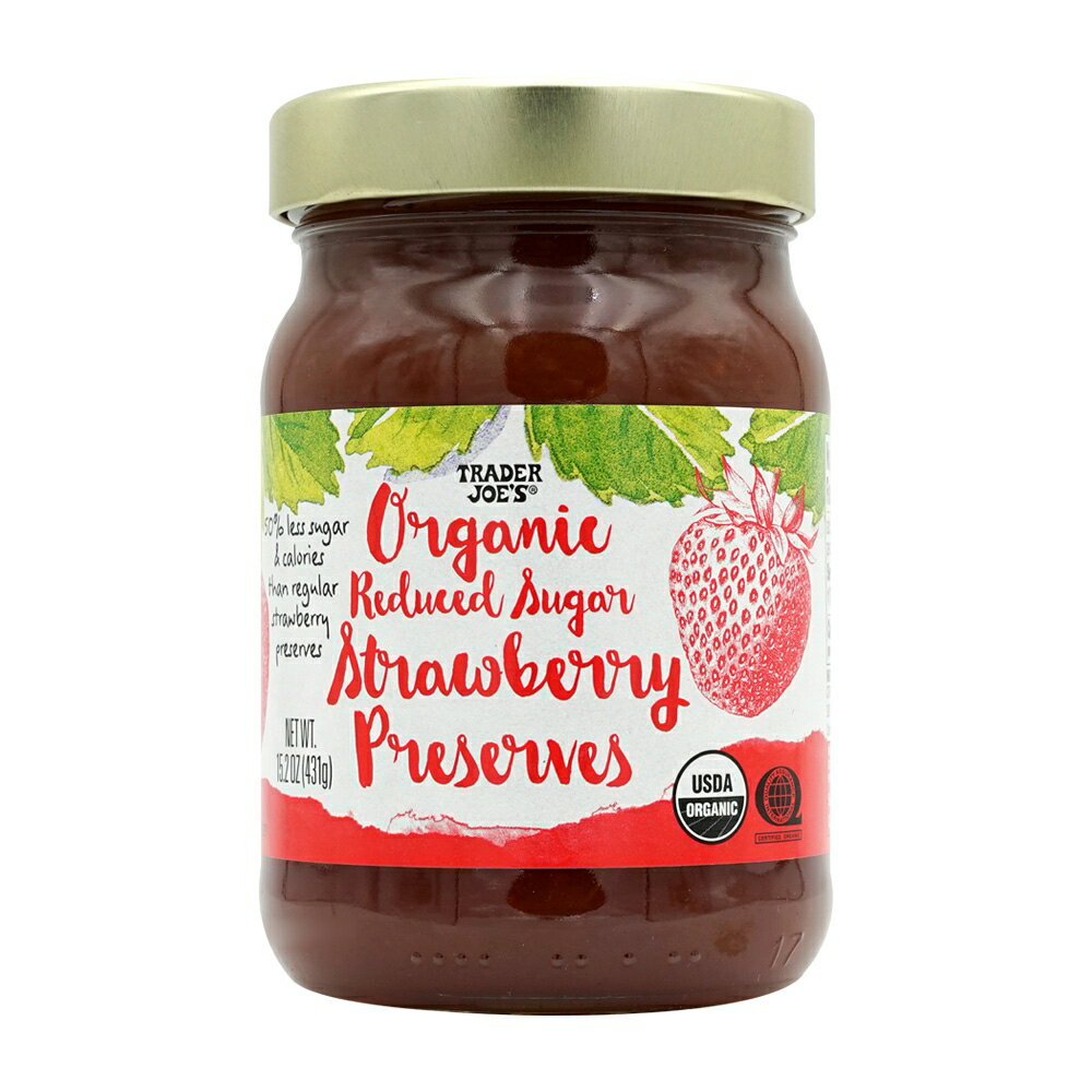 【送料無料】オーガニック イチゴ ジャム リデュースシュガー 砂糖少なめ 431g ストロベリー トレーダージョーズ トレジョ【Trader Joe's】Organic Strawberry Preserves Reduced Sugar, 15.2 ozのサムネイル