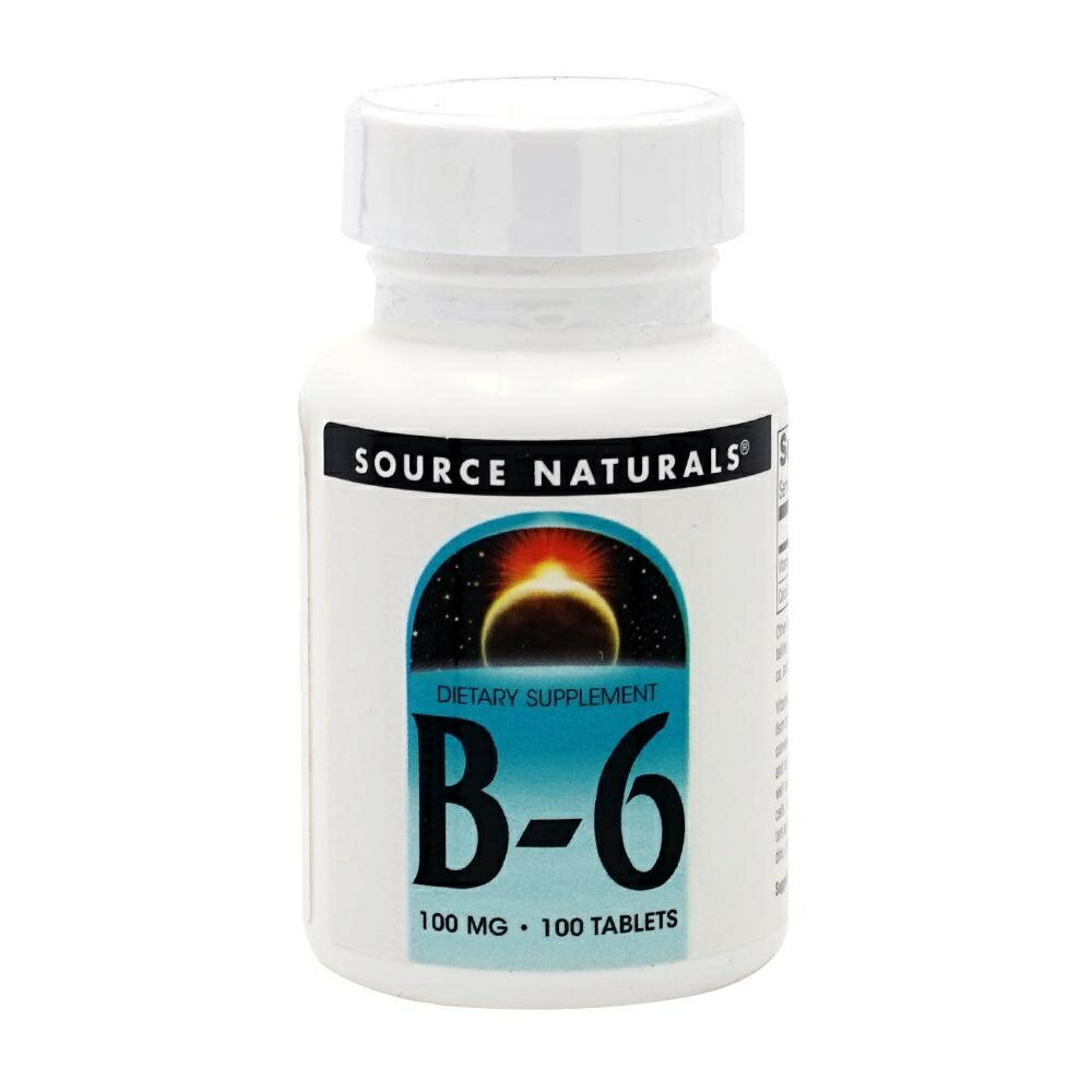 【送料無料】 ビタミンB6 100mg 100粒 タブレット ソースナチュラルズ 健康 美容 ビタミン【Source Naturals】B-6 (V…