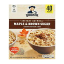 【送料無料】 インスタントオートミール メープル＆ブラウンシュガー 40パック入り クエーカー シリアル【Quaker】Instant Oatmeal, Maple Brown Sugar, 40 Packets