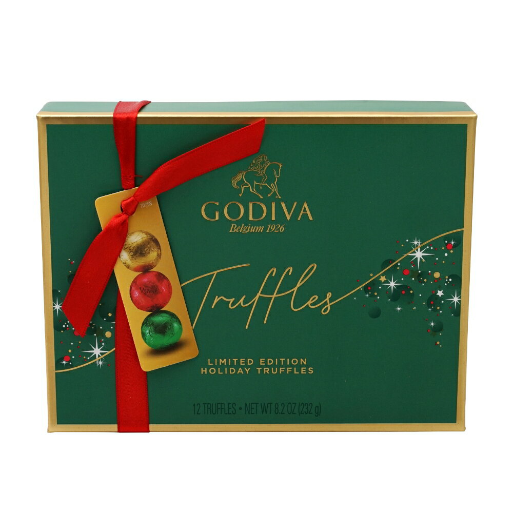 【送料無料】 ゴディバ 限定版ホリデートリュフチョコレート 12個 232g【Godiva】Limited Edition Holiday Truffles 12 Pieces 8.2 oz