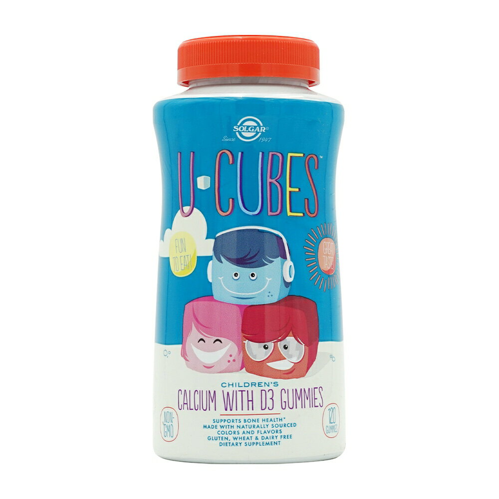 yz UL[u LbYTvg JVE r^~D3z 120 O~ \K[ qySolgarzU-Cubes Childrens Calcium With Vitamin D3 Gummies, 120 Gummies