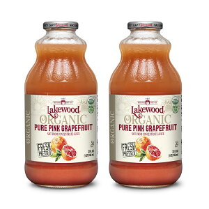 【送料無料】レイクウッド オーガニック ピュア ピンクグレープフルーツ ジュース 946ml 2個セット【Lakewood】Organic Pure Pink Grapefruit Juice 32 fl oz 2set