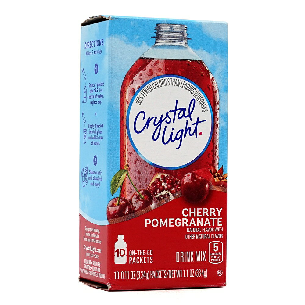 【送料無料】 オンザゴー ドリンクミックス チェリーザクロ 10パック クリスタルライト【Crystal Light】On The Go Drink Mix Cherry Pomegranate 10 Packets