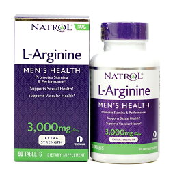 【送料無料】 ナトロール L-アルギニン 3000mg 90粒 タブレット【Natrol】 L-Arginine 3000 mg 90 Tablets