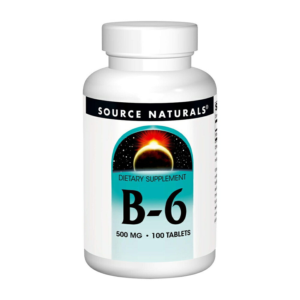 【送料無料】 ビタミンB-6 タイムリリース 500mg 100粒 タブレット ソースナチュラルズ【Source Naturals】Vitamin B-6 Timed Release 500 mg, 100 Tablets