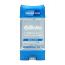 デオドラントジェル クールウェーブ 107g 男性 ジレット 夏Clear + Dri-Tech Antiperspirant Protection (Deodorant) Gel, Cool Wave 3.8 oz