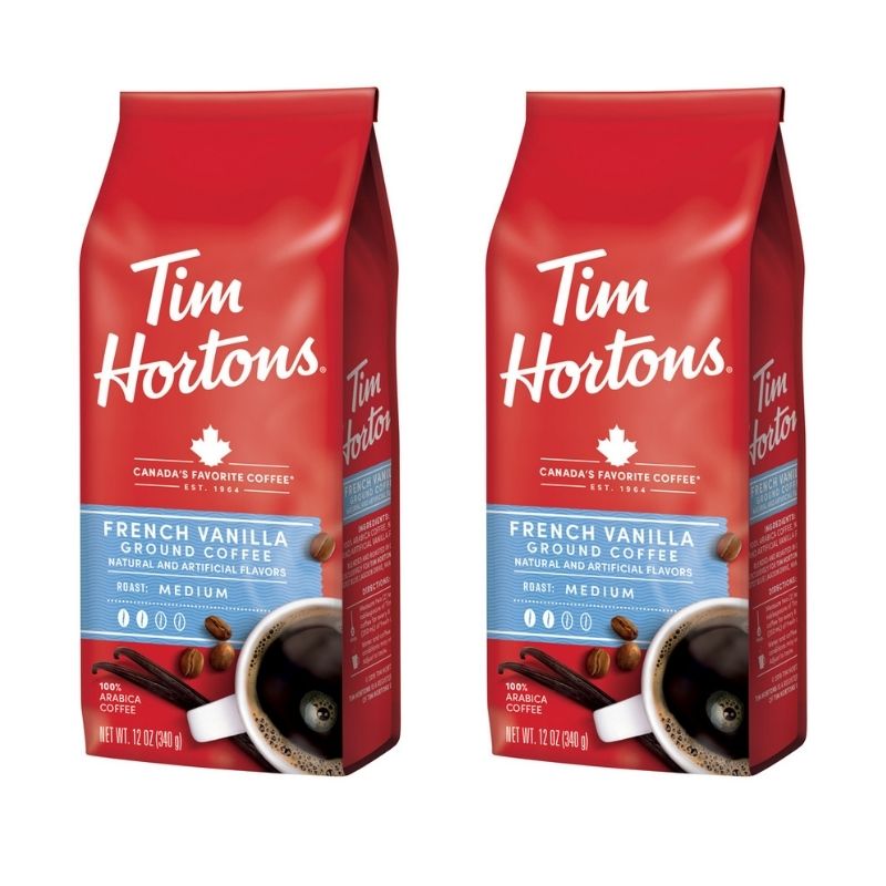 【送料無料】 2個セット フレンチバニラ グラウンドコーヒー ミディアムロースト 340g ティムホートンズ【Tim Hortons】French Vanilla Ground Coffee Medium Roast 12 ozのサムネイル