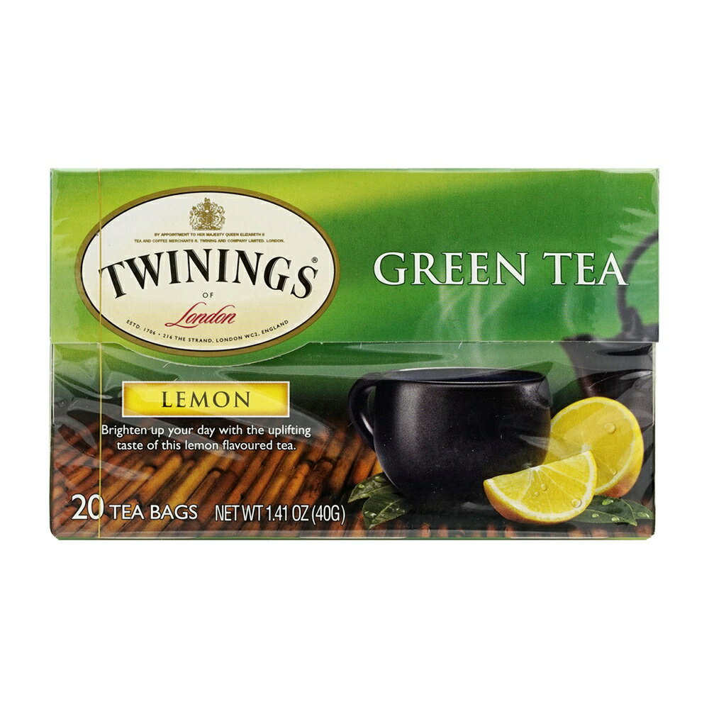 【送料無料】 グリーンティーレモン 20個入り ティーバッグ トワイニング 飲料 ドリンク【Twinings】Green Tea Lemon, 20 Tea Bags