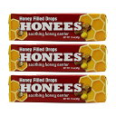 楽天VitaCafe【送料無料】 3個セット 蜂蜜入り 飴 ドロップ 約9個入り ホーニーズ のど キャンディー【Honees】Honey Filled Drops 1.60 OZ