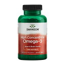 【送料無料】 高濃縮 オメガ3 120粒 ソフトジェル スワンソン【Swanson】High Concentrate Omega-3, 120 Softgels