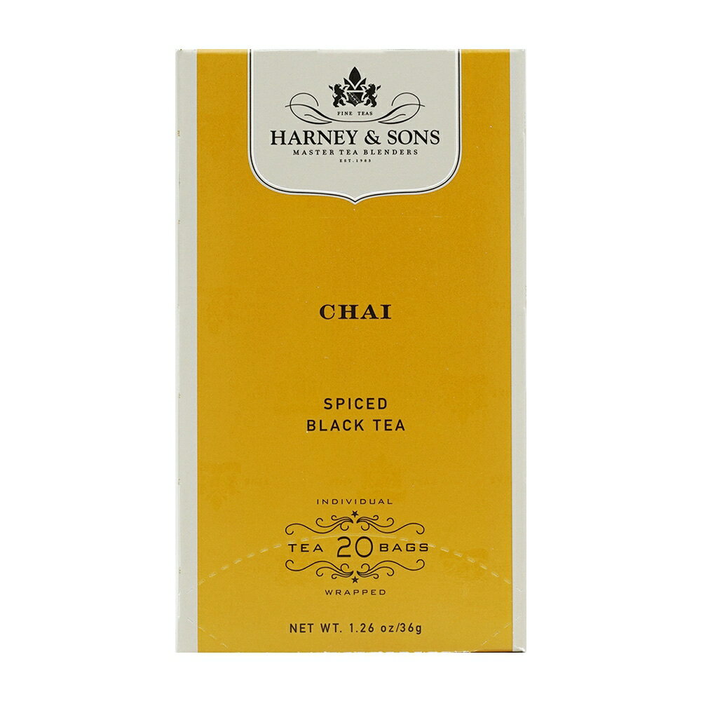  チャイ スパイス ブラックティー 20個 ティーバック ハーニー＆サンズ Chai Spiced Black Tea, 20 Tea Bags