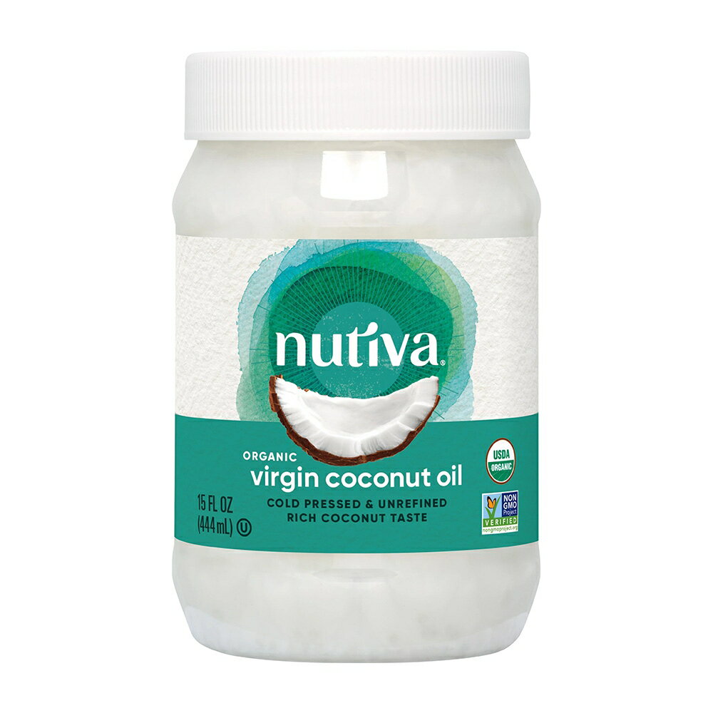  オーガニックバージンココナッツオイル 444ml ヌティバOrganic Virgin Coconut Oil 15 fl oz