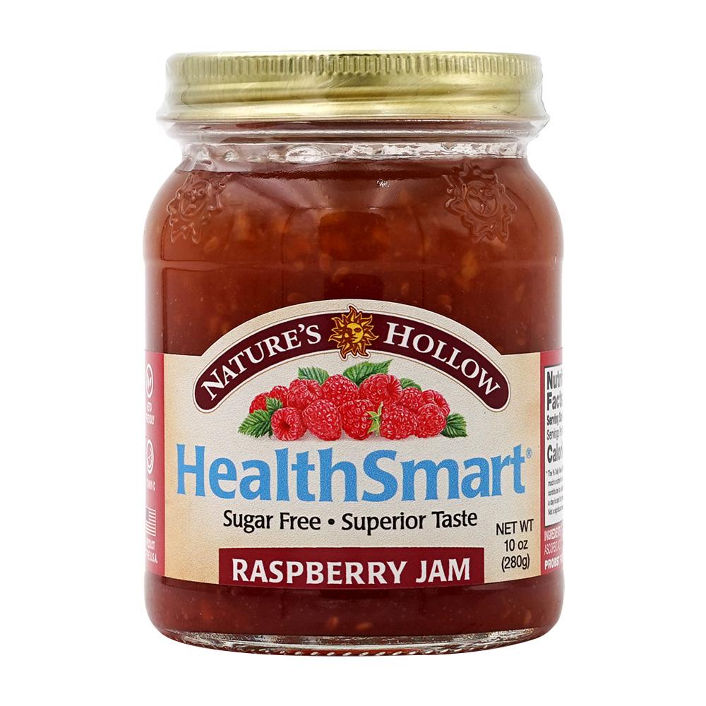  ラズベリージャム ヘルススマート シュガーフリー 無糖 280g ネイチャーズホロウHealthSmart Sugar Free Raspberry Jam, 10 oz