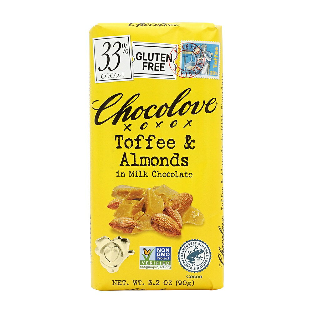 yz gtB[A[h~N`R[g 90g `Ru `R  َq XibN Oet[yChocolovezToffee & Almonds in Milk Chocolate 3.2 oz