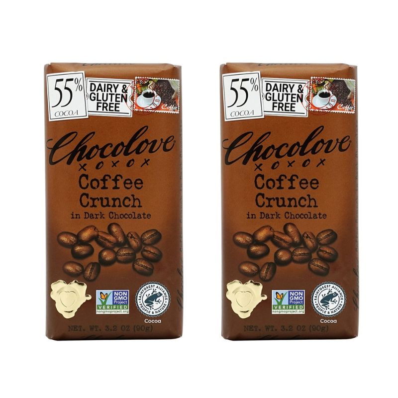 yz 2Zbg R[q[ N` _[N`R[g 90g `Ru `R Oet[ `R َqyChocolovezCoffee Crunch in Dark Chocolate 3.2 oz