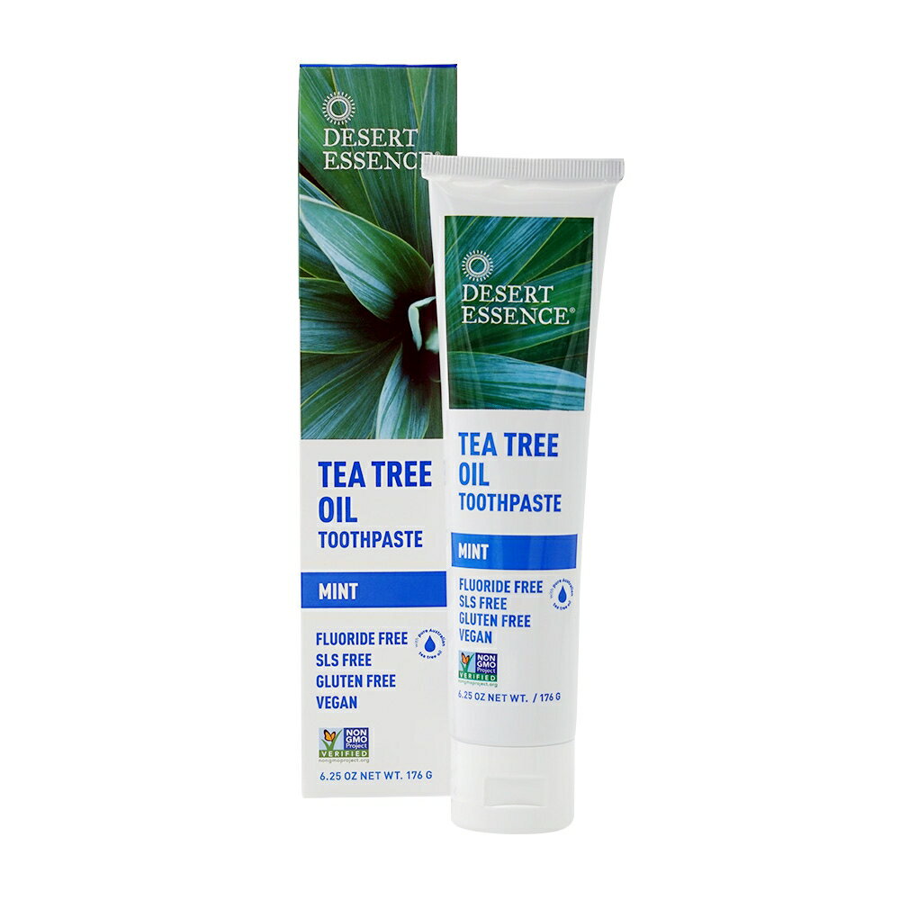 【送料無料】 ティーツリーオイル 歯磨き粉 ミント 176g デザートエッセンス【Desert Essence】Tea Tree Oil Toothpaste Mint, 6.25 oz