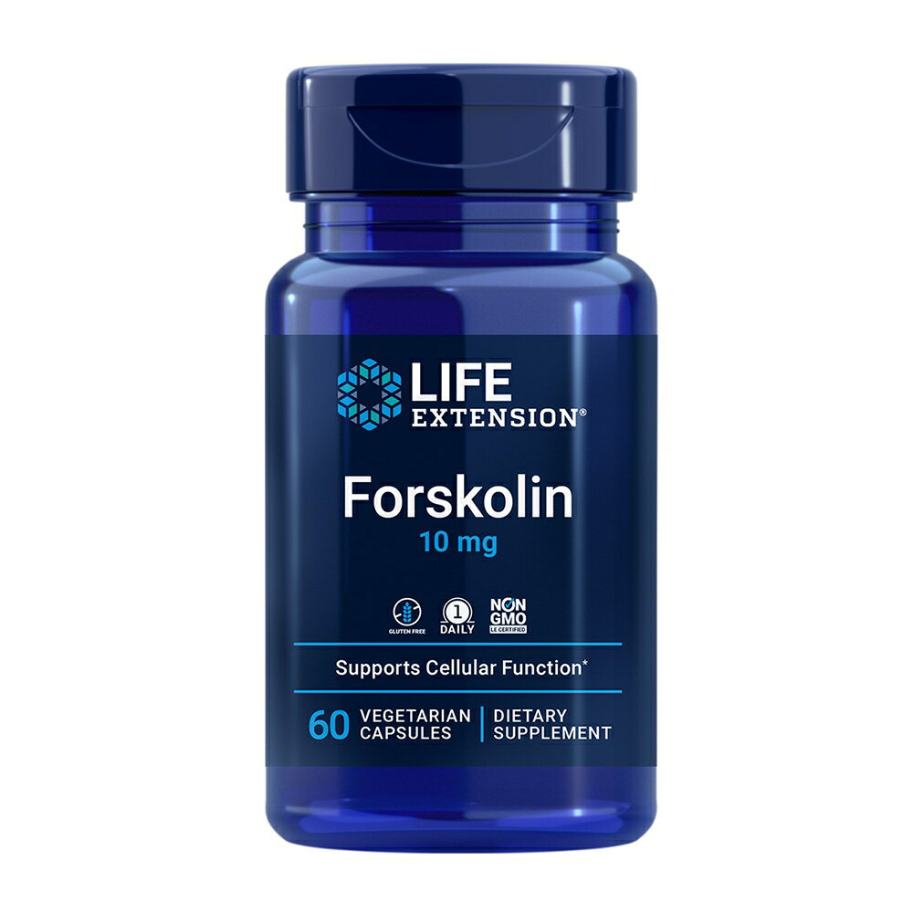 【送料無料】 フォスコリン 10mg 60粒 ベジカプセル ライフエクステンション【Life Extension】Forskolin 10 mg, 60 Veg Capsules 1