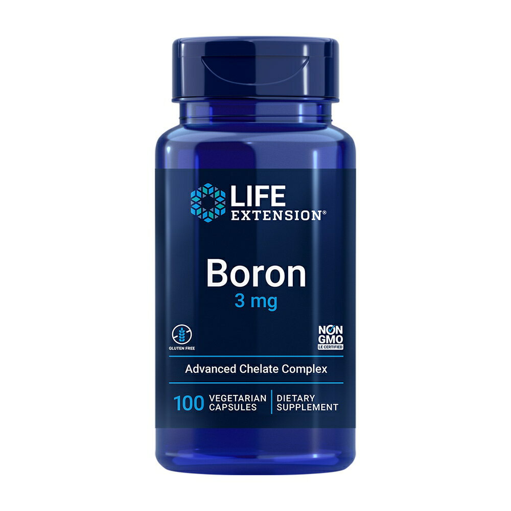 【送料無料】 ホウ素 ボロン 3mg 100粒 ベジカプセル ライフエクステンション【Life Extension】Boron 3 mg, 100 Vegetarian Capsules