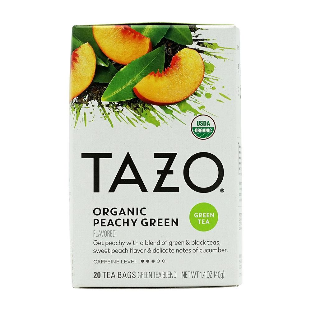 【送料無料】 ピーチ グリーンティー 20個入り ティーバッグ オーガニック タゾ キュウリ 桃 飲料 ドリンク 紅茶【Tazo】Peachy Green Tea, 20 Tea Bags