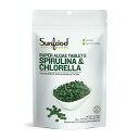 【送料無料】 スピルリナ クロレラ タブレット 113g サンフード 藻類【Sunfood】Super Algae Tablets Spirulina Chlorella, 4 oz