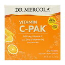 【送料無料】 ビタミンC パック オレンジ味 30袋 パケット ドクターメルコラ 美容 ビタミン【Dr. Mercola】Vitamin C-PAK Fizzy Drink Mix Natural Orange Flavor 30 Packets