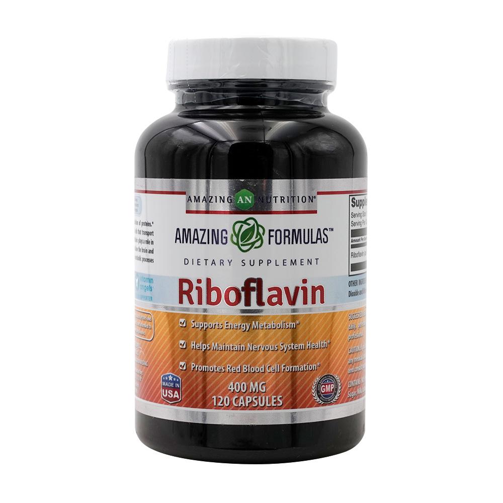 リボフラビン 400mg 120粒 カプセル アメージングニュートリション ビタミンAmazing Formulas Riboflavin 400 mg, 120 Capsules