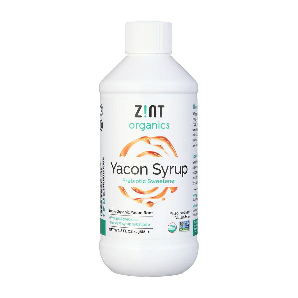  オーガニック ヤーコン シロップ プレバイオティック 甘味料 236ml ジントOrganic Yacon Syrup, Prebiotic Sweetener 8 fl oz