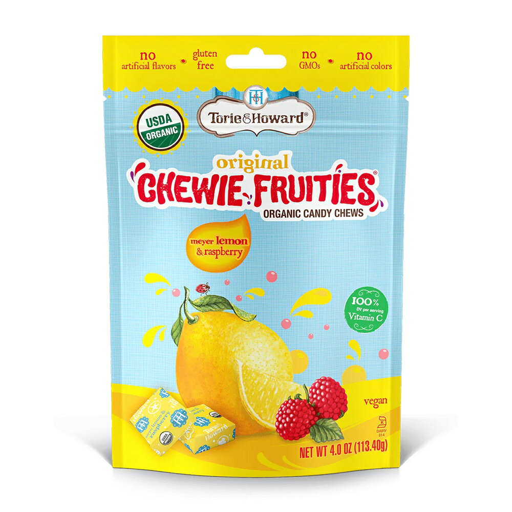 y݌ɌI~iIz IWi `[C t[eB[ LfB C[Yx[ 113.40g g[&n[h َqyTorie and HowardzOriginal chewie Fruities Candy Meyer Lemon & Raspberry, 4.0 oz