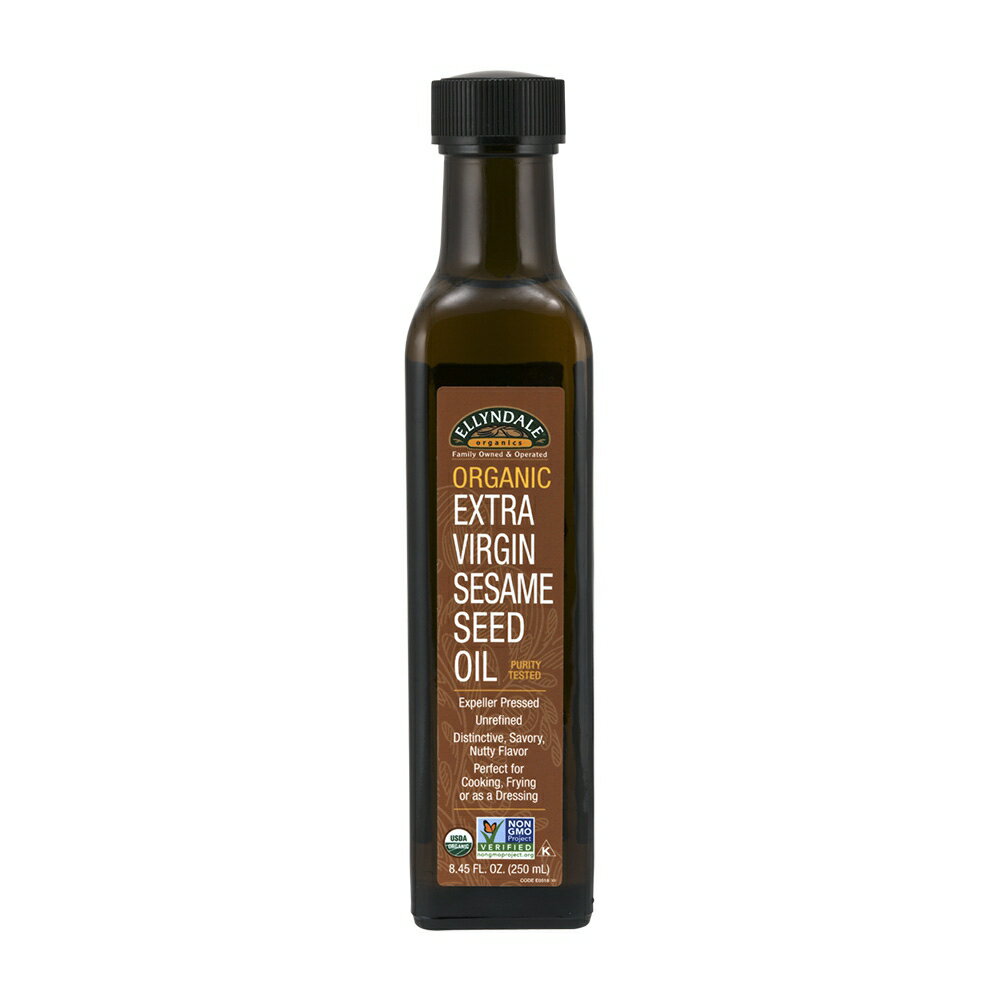 エリンデール オーガニック エキストラバージン ごま油 250ml ナウフーズEllyndale Extra Virgin Sesame Seed Oil, 8.45 fl oz