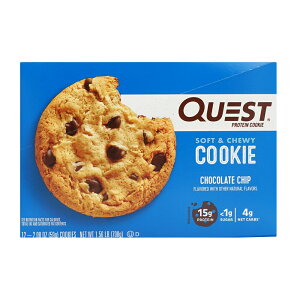 【送料無料】 プロテインクッキー チョコレートチップ 60g 12本入り トレーニング ダイエット クエストニュートリション【Quest Nutrition】Protein Cookie Chocolate Chip 12 Cookies