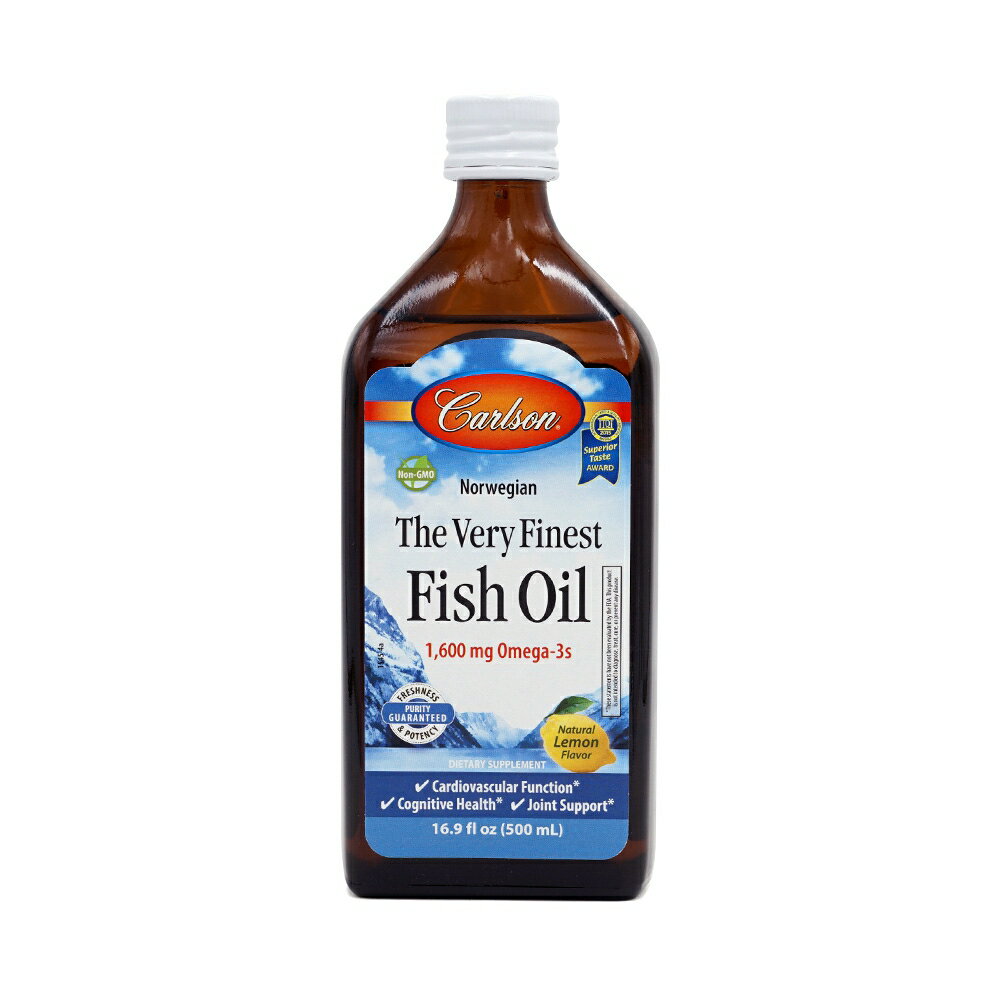 【送料無料】 カールソンラボ フィッシュオイル レモン風味 500ml DHA EPA【Carlson Labs】The Very Finest Fish Oil Lemon 16.9 fl oz