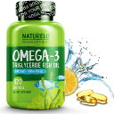 【送料無料】 ナチュレロ オメガ3 トリグリセリド魚油 1100 mg 120ソフトジェル フィッシュオイル【Naturelo】Omega-3 Triglyceride Fish Oil 1100mg 120 Softgels
