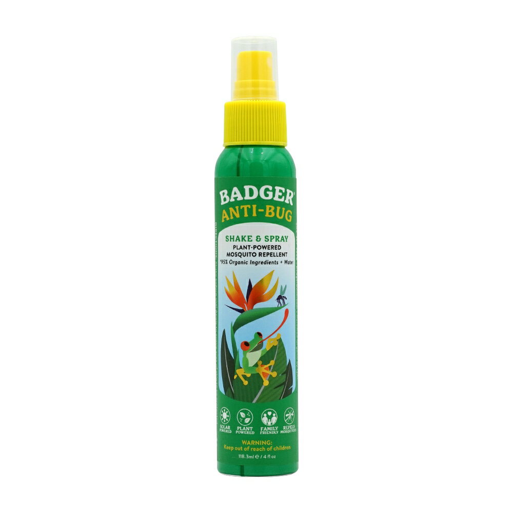 【送料無料】バジャー オーガニック アンチバグ シェイク スプレー 118.3ml 夏 虫【Badger】Organic Anti-Bug Shake Spray 4 fl oz